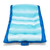 Big Joe Kona No Inflation Needed Pool Lounger with Headrest, Fade Aqua Double Sided Mesh, Quick Draining Fabric, 5.5 feet Big