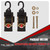Porotmotor 2 Pack Bolt-On Retractable Ratchet Straps (2" x9'), 3000LBS Break Strength Transom Tie Down Straps Fresh Water Compatible Trailer Straps for Boats, Jet Skis, Motorcycles, ATVs, Cargo