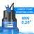 FOTING 1/2HP Submersible Water Pump with Stainless Steel Base - Removes Water to 0.04" Depth, 2450GPH Portable Sump Pump for Puddles, Pools, Boats, Gardens & Ponds - 10Ft Cord Included