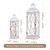 Staymoment Large Lanterns Outdoor for Porch: Extra Large Wood Floor Lantern Decorative Indoor Set of 2 Farmhouse Candle Holder for Patio Garden Yard Fireplace Mantle
