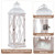 Staymoment Large Lanterns Outdoor for Porch: Extra Large Wood Floor Lantern Decorative Indoor Set of 2 Farmhouse Candle Holder for Patio Garden Yard Fireplace Mantle