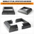 Wocepu 4 pcs 4x4 (Actual: 3.5"x3.5") Aluminum Deck Post Base Cover, for Railings, Stairs, Patios, Porches, Split Deck Post Skirt (Black)