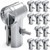 IRENPORU 12 Pcs End Rail Clamps - 1-5/8" T Pipe Clamp for Chain Link Fence