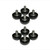 6mm x 1/2" Long Thread Stud Adjustable Glides for Patio Furniture Black (8)