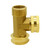 Hooshing Brass Garden Hose Tee Fitting 3/4" GHT Female x Female x Male Thread Swivel Garden Hose Connector