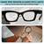 Magnifying Glasses with Light Rechargeable Reading Glasses Bright LED Readers with Lights Blue Light Blocking Lighted Magnifying Eyewear Hands Free Magnifier Eyeglasses for Close Work Reading+3.0