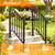 VINGLI Handrails for Outdoor Steps, Stair Handrail Fits 1 to 5 Steps, Wrought Iron Hand Rail Stair Railing Kit for Concrete/Porch/Wooden Steps (1, Black, 2 to 3 Steps)