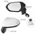 X AUTOHAUX Door Mirror Assembly Left Driver Side for Toyota Corolla 2020-2022 Power Glass Heated Manual Folding 7 Pins White Paint to Match Replace No.8794012G00/8794002926