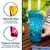 US Acrylic Optix Plastic Reusable Drinking Glasses (Set of 8) 26oz Iced-Tea Cups in Jewel Tone Colors | BPA-Free Tumblers, Made in USA | Top-Rack Dishwasher Safe