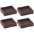 Tanstic 4Pcs Non Slip Furniture Pads, Square Rubber Anti Skid Furniture Grippers Furniture Legs Furniture Feet for Keep Couch Stoppers (Brown, 2 x 2 inch)