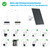 VUEBEE 13W Solar Panel for Security Cameras, 5V Output, USB-C/Micro USB/DC (5.5x2.1mm), 360° Adjustable Mount, IP66 Waterproof, 7.2FT Cable, Outdoor Solar Charger