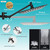 Shower Head, 10'' High Pressure Rain Shower Head with 6 Settings/Spray Handheld Shower Head Combo, 78'' Long Hose and 11'' Extension Arm, Water Temperature Reminder (Square Black Shower Heads)
