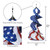 In the Breeze 4747 — Patriot Duet — Colorful, Unique Wind Spinner for Yards and Gardens, Patriotic Décor