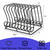 Nagpew Wire Magazine Holder, 9 Slots Vinyl Record Organizer with Elevated Base, Metal Note-shaped File Display Stand Album Rack for Desk, Home, Office