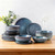 AmorArc Ceramic Dinnerware Sets,Handmade Reactive Glaze Stoneware Plates and Bowls Sets,Highly Scratch Resistant | Dishwasher & Microwave Safe Dishes Set,Service for 4 (12pc)