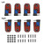 RERPRO JL Aluminum Door Hinge Kit Compatible with 2018-2025 Jeep Wrangler JL JLU Gladiator JT Unlimited Rubicon Sahara Sports Accessories, Original Factory Hinges Sleeve Replacement, 8Pcs, Color Red
