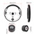 GONMOT 12.5"Marine Boat Steering Wheel with 3/4" Tapered Shaft，Rust-proof and Prevent Corrosion White Steering Wheel for Most Marine boats,Vessels,Yachts,Pontoons Boat