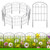 28 Pack Decorative Garden Fence Outdoor 24in (H) x 30ft (L) Coated Metal RustProof Landscape Wrought Iron Wire Border Folding Patio Fences Flower Bed Fencing Animal Barrier Section Panels Decor