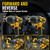 Rhovixster Cordless Impact Wrench 1/2 - 580N.M Max Cordless Impact Wrench Set with 2 Speed Adjustable, Brushless Motor High Torque Impact Guns with 2x4Ah Batteries and Charger