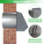 10 Inch Hooded Wall Vent Exhaust with Screen and Damper,Outdoor Wall Exhaust Vent Cover Cap for Kitchen Range Hood Outside Exterior Dryer Ventilation,Galvanized Steel,Gray