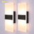 Lightess Modern Sconces Set of 2, LED Wall Lights Indoor, Warm White