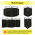 4 Panels Safety Barricade, 7.8FT Removable Foldable Security Gates Barrier with Heavy Duty PVC Frame, Black Color Easier to Identify, Barricade for Indoor and Outdoor Use(Black)