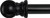 Barcetine Extra Long Curtain Rods 120-Inch to 200-Inch - 1 Inch Heavy Duty Curtain Rod for Large Windows,Blackout Farmhouse Drapery Rods with Brackets for Bedroom,Outdoor Patio,Sliding Door - Black