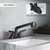 Utility Sink Faucet, Laundry Room Faucet with Pull Out Sprayer, Laundry Tub ABS Plastic Faucet, 4 Inch Centerset 3 Holes Installation Non-Metallic, Matte Black