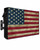 LBCASA American Flag Outdoor TV Cover 48 to 50 Inch Weatherproof, Vintage Red Stripes 600D Oxford TV Covers with Waterproof Zipper, USA Flag Outside Flat TV Screen Protector Size 48"W x 30"H x 4.5"D