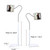Creatop Tablet Floor Stand with Flexible Gooseneck and Stable Aluminum Base Suitable for 3.5” - 10.6” Smart Phone & Tablet White