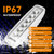 RVZONE Waterproof Led Boat Lights, 18W LED Spreader Lights 1200LM 120°Flood Light, 6.3in Deck Dock Marine Led Lights Bar, Pack of 2, White Housing (Flood Light/White Housing)