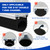 DGSL Garage Door Seals Bottom Rubber Weather Stripping Kit Seal Strip Replacement, Weatherproof Threshold Buffering Sealing Rubber 5/16 Inch T Ends (20 FT, Black, U+O)
