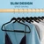 DEILSY™ Black Hangers 50 Pack - Thin Slim Space Saving, Plastic Hangers, Non Velvet Plastic Hanger for Closet Organization Hanger for Clothes Adult