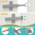 Jiayi Magnetic Push Latch, Heavy Duty Push to Open Cabinet Hardware, Strong Spring Touch Latch Push Close Door Opener for Large Drawer RV Closet, Push Magnet Release Latch Screw On (Gray, 4 Pack)