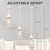Darkaway Large Outdoor Pendant Lights for Porch, 15inch Outdoor Chandelier Hanging Porch Lights Ceiling Mount Aluminum with Seeded Glass for Front Porch Gazebo Patio (Large, White)