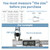 Industrial Grade Compressor Jumper Hose 3/4" NPT Male x 40" Length,Stainless Steel Air Hose with Both Sides 360°Swivel Fittings,450 PSI&750°F High Temp & Pressure Resistance for Compressed Air Systems