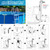 U.S. Pool Supply Pool Skimmer - Above Ground Pool Skimmer, Floating Pool Surface Skimmer, Pool Accessories - Clean Debris Basket, Wall Mount, Attaches to Inflatable Collars, Tubular and Metal Frames