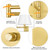 TRLIFE Dimmable Wall Sconce Plug in, Brushed Brass Wall Sconces Set of 2 Swing Arm Wall Lights with Plug in Cord and Dimmer On/Off Knob Switch, 11.8" Large White Fabric Shade(2 LED Bulbs Included)