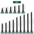 25 pcs #14 x 1-1/2 Black 304 SS Phillips Pan Head Sheet Metal Screws w/Bit