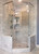 GEOONA 2 pcs Marble Shower Corner Shelf for Bathroom, 9 Inch x 9Inch Gray Veins and Soft White Marble Corner Shelves for Bath Wall Mounted Both Side Polished