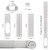 HOXHA Air Conditioner Window Vent Kit Universal Adjustable Window Kit with 5.9” Diameter 59” Length Exhaust Hose for AC Unit, AC Seal Panel for Horizontal&Vertical Window