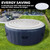 Tlswshsy 4.5 Ft Inflatable Hot Tub Cover- Energy Saving Lid for Round Hot Tub- Foldable Protective Rain Overflow Cover for Outdoor Inflatable Hot Tubs