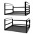 Nxconsu 2 Pack Large Heavy Duty Under Cabinet Organizer, Slide-Under Shelf Basket with Solid Metal Bottom, Hanging Pantry Shelf for Kitchen Cupboard Bookshelf Closet, Holds 30 lbs, Black, 16.14"