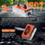48 Volt Golf Cart Battery Charger for RXV TXT EZGO, 15AMP 48v Golf Cart Charger IP67 Waterproof Fully Automatic Smart Trickle Charging with 16Ft Cable, for Lead-Acid Batteries