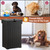 Function Home Trash Can Cabinet, 13 Gallon Kitchen Garbage Can, Wood Recycling Trash Bin, Freestanding Dog Proof Trash Can, Farmhouse Trash Cabinet with Lid for Home Kitchen Bathroom, Black