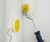 Nichiyo Corner Paint Roller Kit, 3 Pieces Mini Drywall Corner Roller for Use with Water-Based, Oil Or Enamel Paints Edger Corner Paint Roller Tool for Home Office Wall Painting Decoration