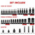 CASOMAN 71-Piece Master Hex & Torx Bit Socket Set, 1/4" & 3/8" & 1/2" Drive, Metric/SAE Hex Bit Sockets, Star Bit Sockets (T6 - T70), E-Torx Sockets (E4 - E24), with Storage Case