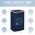 LONBET Laundry Basket with Lid, Made from Breathable Fabric | Aesthetic Clothes Hampers for Laundry with Side Handles & Sturdy Bamboo Frame (26 Gallons - Single, Blue)