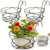 Noamus 3 Pack 10" Hanging Railing Planters Basket, Round Iron Rack Fence Shelf, Metal Wire Flower Pot Holder, Plants Hangers with Detachable Hook for Balcony Garden Indoor and Outdoor (Black)