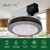 Akicon Ultra Quiet Bathroom Exhaust Fan with LED Light 80CFM 2.0 Sones Round Bathroom Ventilation Fan with Frosted Glass Cover (Oil Rubbed Bronze)